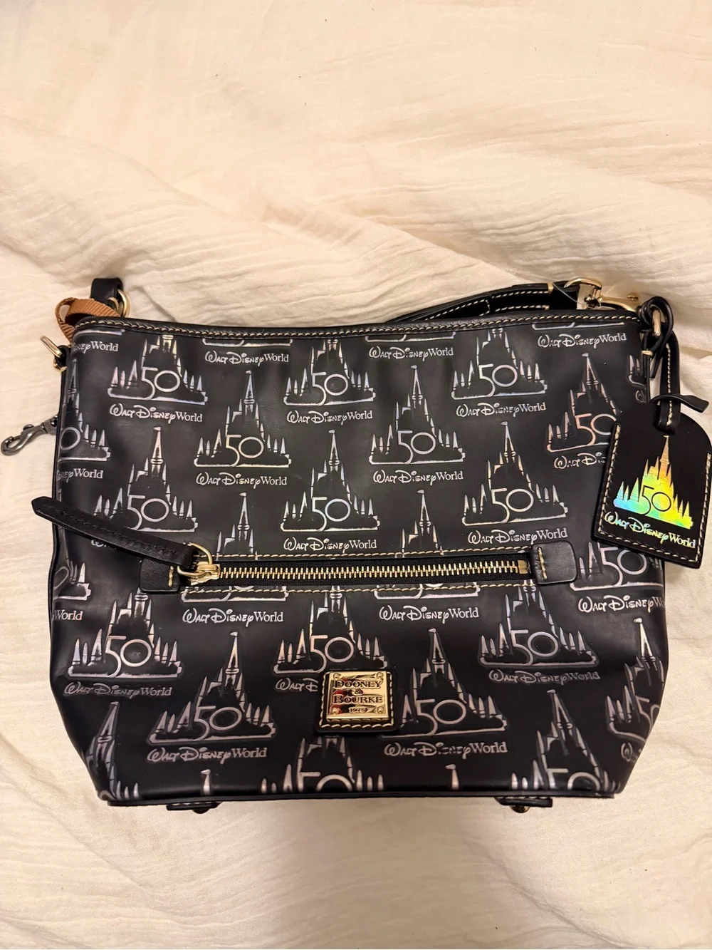 Dooney & Bourke Black Walt Disney World 50th Crossbody Bag